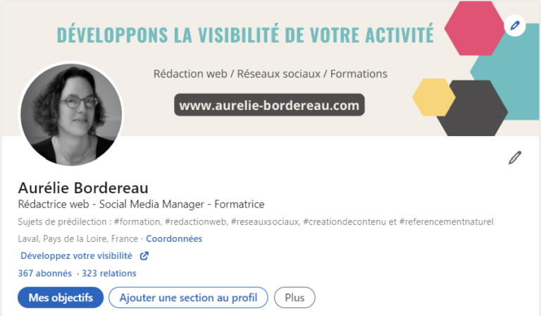 Profil Linkedin Mode Créateur Aurélie Bordereau